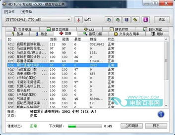 怎么看HD Tune 硬盘检测工具的数据各代表了什么？