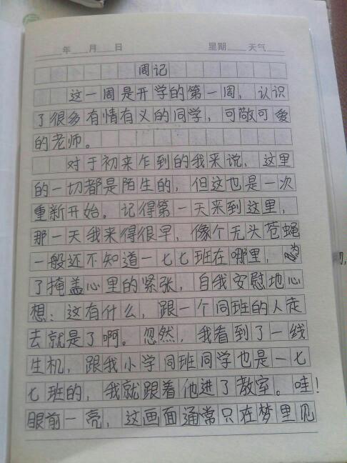 周记该怎么写300字