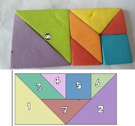 用七巧板的七块如何拼出长方形（图片）