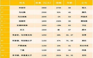 胡润百富榜的历年首富