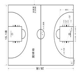 篮球场围网标准尺寸,篮球场标准尺寸图