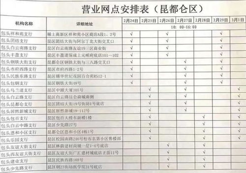 中国建设银行的上班时间表？