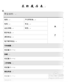 普通的个人简历怎么写