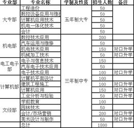 职高都有哪些专业