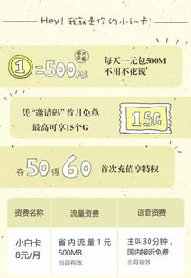 移动小白卡是什么时候的