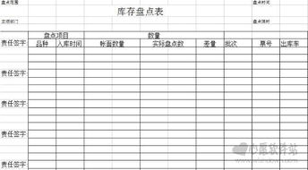 库存盘点表格式
