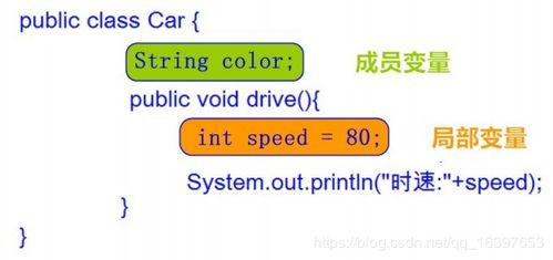 什么是成员变量，什么是局部变量，变量有哪些？具体