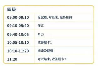 四级报考时间下半年