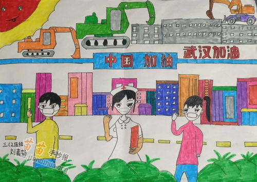 中国加油武汉加油手抄报简单