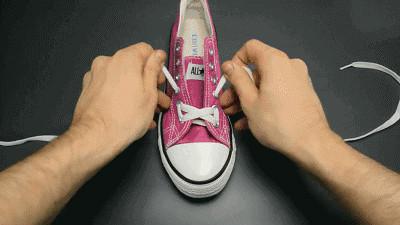 鞋带打结系法,鞋带打结不容易松开