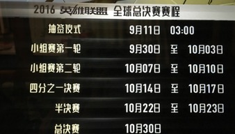 LOLS6世界总决赛什么时候开始 赛程公布