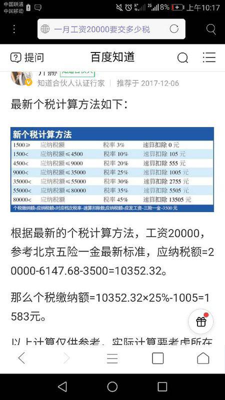 月薪2万在中国处于什么水平?