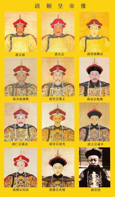清朝皇帝排列顺序