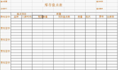 库存盘点表格,库存盘点表格式图片
