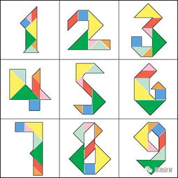 七巧板拼字母的图片