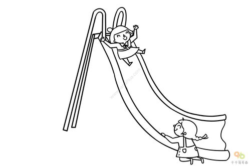滑梯简笔画图片大全