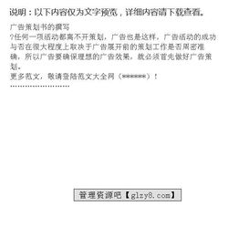 广告策划书怎么写