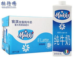 牛奶品牌排行榜