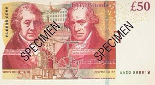 50英镑背面头像是谁