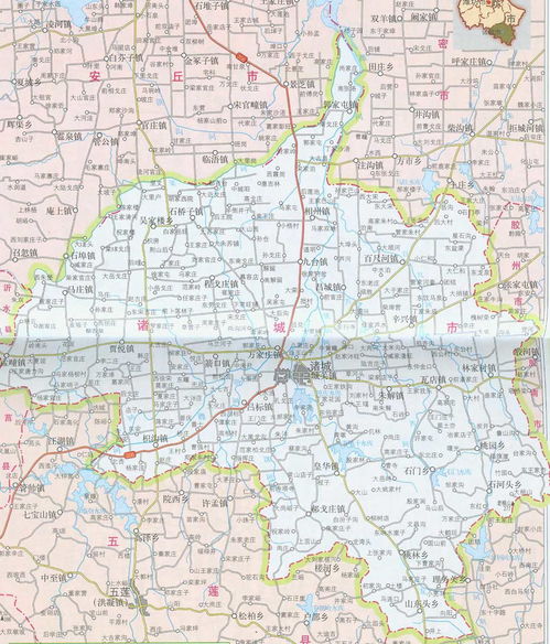 山东诸城地图