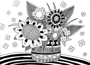 儿童线描画优秀作品