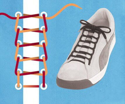 系鞋带方法图解