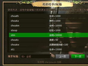 孤胆枪手2怎么开秘籍