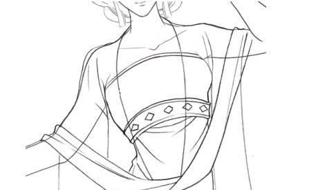 古风手绘衣服100种画法女