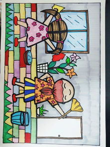 劳动绘画作品简单漂亮