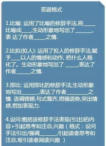 排比的答题格式和作用