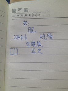 写日记的正确格式图片