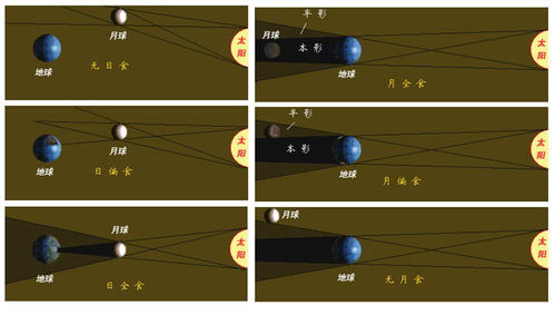 日食月食形成示意图讲解