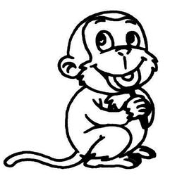 123画猴子简笔画