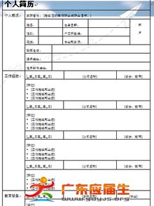 个人工作经历范文